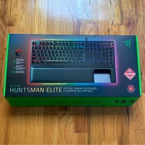Razer Huntsman Elite optical gaming keyboard with wrist rest